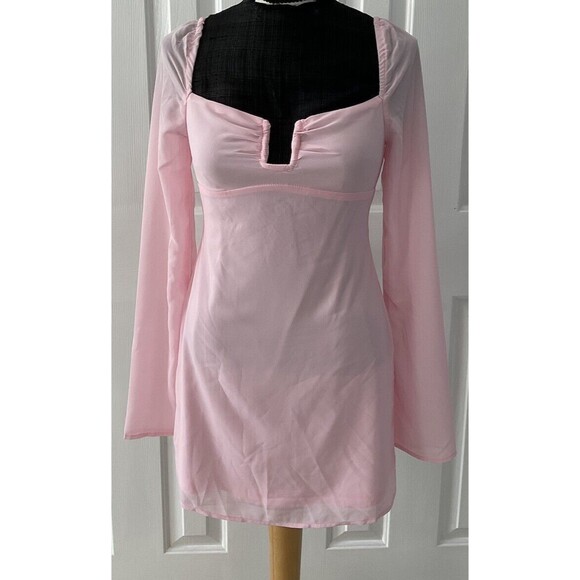 That’s So Fetch Womans Charisma Dress Bell Sleeve Shift Dress Pink size 4 NEW - Picture 1 of 11